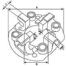 Starter Motor Brush Gear Briggs & Stratton Type & Brushes 12V Wood Auto Bhd4013 - Mid-Ulster Rotating Electrics Ltd