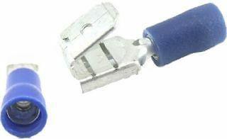 100 X 6.3Mm Blue Piggy Back Spade Terminals Connectors Crimp Ctie Uk T2Pb3508 - Mid-Ulster Rotating Electrics Ltd