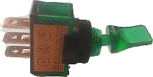 On Off Toggle Switch Flip Flick Green Duckbill Car Dash Robinson K883 - Mid-Ulster Rotating Electrics Ltd