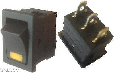 On Off Rocker Switch Amber Led Rectangle Square 12V Robinson K701 - Mid-Ulster Rotating Electrics Ltd