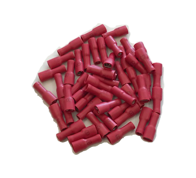 50 X 4.8Mm Red Vinyl Insulated Female Spade Terminal Crimp Ctie Uk T1Pofti47508 - Mid-Ulster Rotating Electrics Ltd