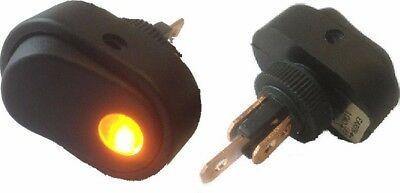 On Off Rocker Switch Amber Spot Round Car Dash 12V Robinson K471Rs - Mid-Ulster Rotating Electrics Ltd