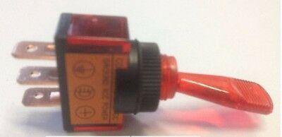 On Off Toggle Switch Flip Flick Red 12V 20A Car Dash Light Robinson K804 - Mid-Ulster Rotating Electrics Ltd