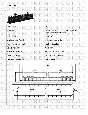 12 Way Blade Spade Type Fuse Box Holder Side Entry Robinson K332 - Mid-Ulster Rotating Electrics Ltd