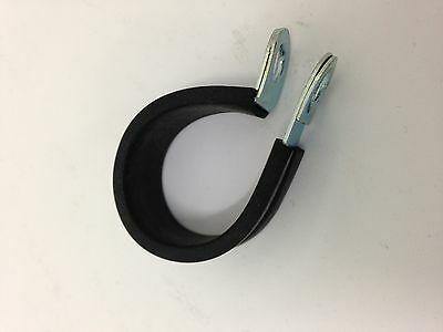 5 X Rubber Lined P Clip Black Size 21 Cable Pipe Wire 21Mm Pclip C-Tie Crlpc7 - Mid-Ulster Rotating Electrics Ltd