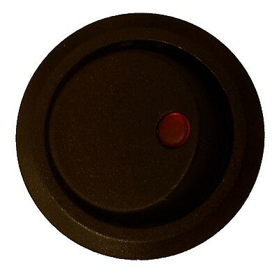 On-Off Rocker Switch Round With Red Led Car Lorry Dash 12V 24V Durite 0-531-05 - Mid-Ulster Rotating Electrics Ltd