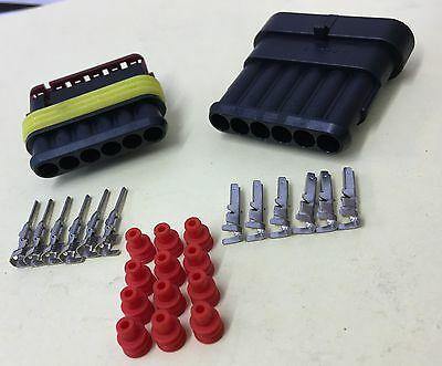 6 Way Superseal Plug Kit Connector Waterproof Marine Lorry Cargo 12V 24V - Mid-Ulster Rotating Electrics Ltd