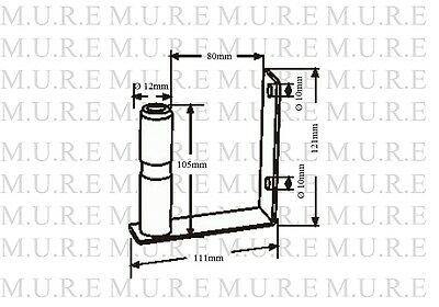 Beacon Pole Socket Din Type With Rubber Cover U Shaped Bolt-On Maypole Mp4441B - Mid-Ulster Rotating Electrics Ltd