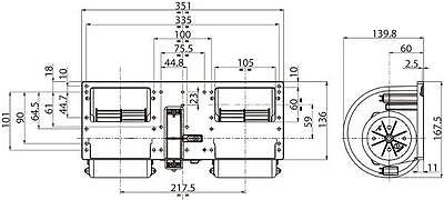 Heater Blower Motor Fan Aircon 24V Truck Lorry Spal 006B4622 Cargo 160556 - Mid-Ulster Rotating Electrics Ltd