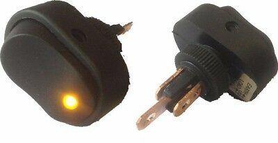 On Off Rocker Switch Amber Led Round Car Dash 12V Robinson K471Led - Mid-Ulster Rotating Electrics Ltd