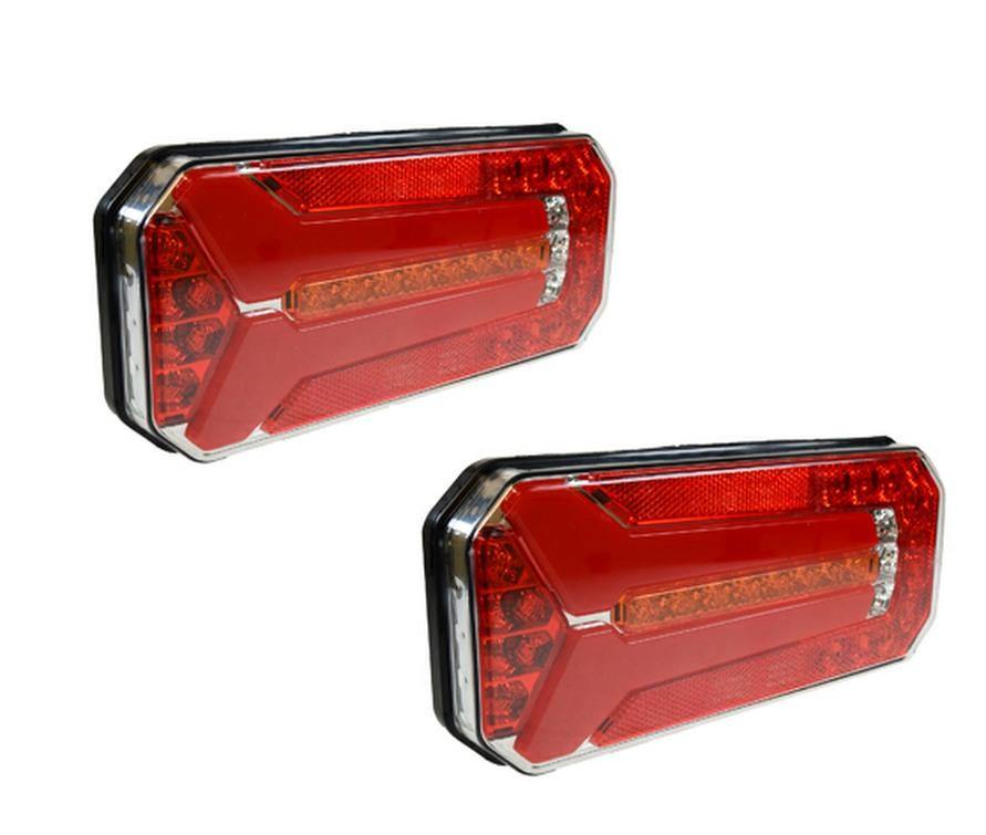 2x 12v / 24v RECTANGULAR MAYPOLE REAR COMBINATION LIGHT STOP TAIL INDICATOR TRAILER MP8830B - Mid-Ulster Rotating Electrics Ltd