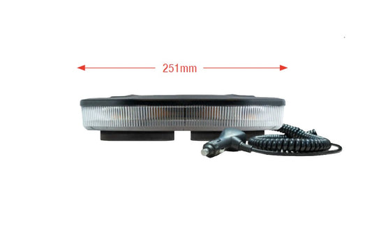 Slimline Flashing Amber Recovery Light Bar Strobe Led Clear Lens Magnetic Mount 251mm Lightbar Roof Bar LA-B251R10MM