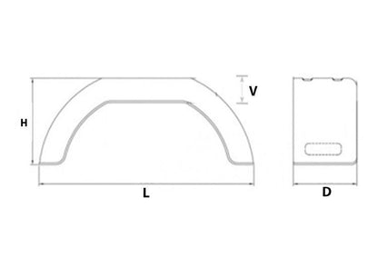 Genuine Maypole High Quality Deluxe High Density Polyethylene Trailer Plastic Mudguard MP2707 - Mid-Ulster Rotating Electrics Ltd