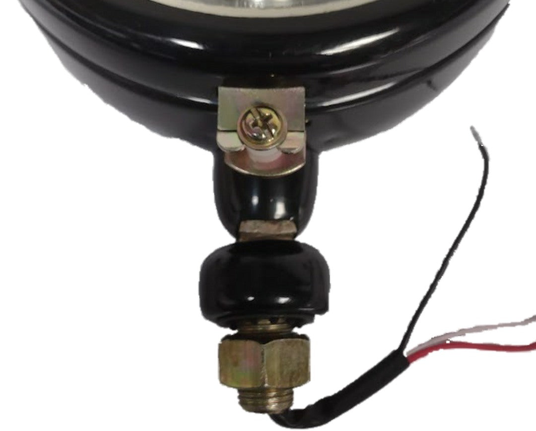 1 Pair Of Tractor Headlights Black Plain Lens With Bulbs 40/45w 12V QTP51501