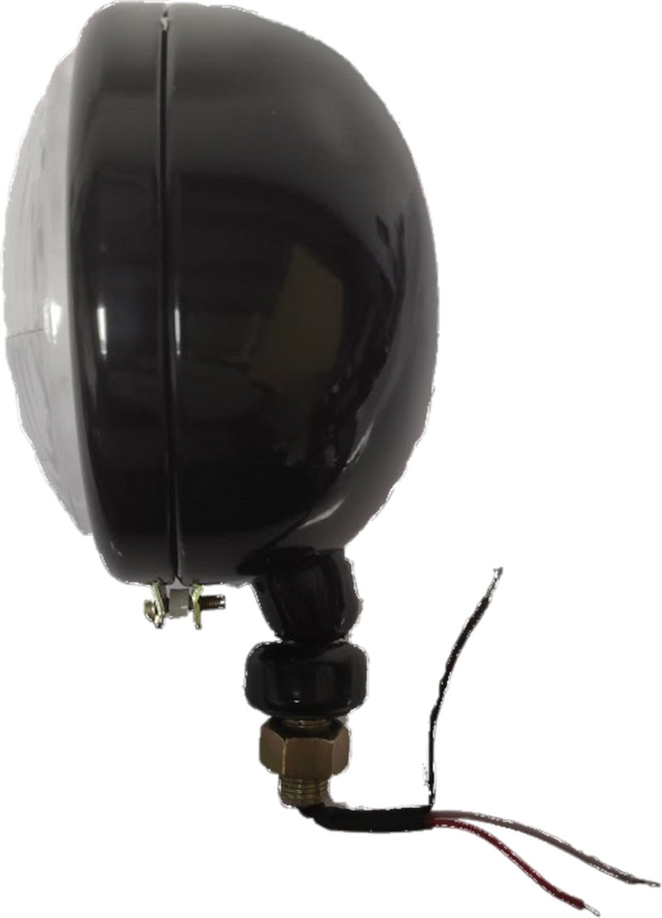 1 Pair Of Tractor Headlights Black Plain Lens With Bulbs 40/45w 12V QTP51501