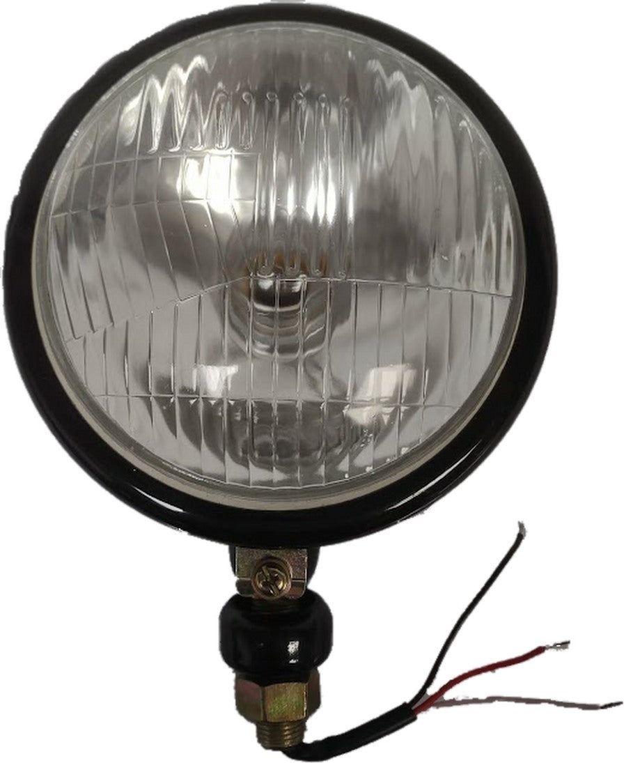 1 Pair Of Tractor Headlights Black Plain Lens With Bulbs 40/45w 12V QTP51501