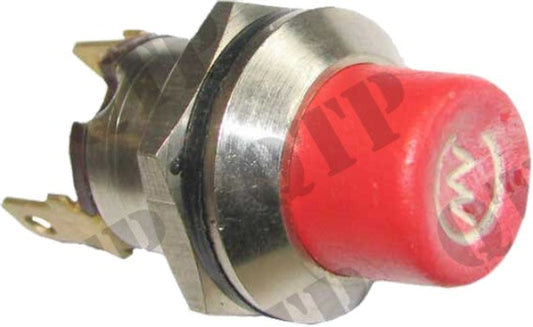 Momentary Heavy Duty Red Push Button Switch Normally Open 12v or 24v Fits 19mm Hole  QTP51968