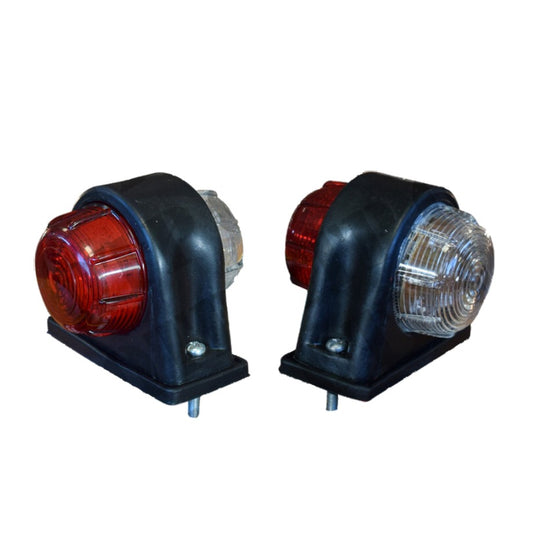 1 X Pair 12v Led Trailer Tractor Horsebox Side Marker White Red Lights QTP52880