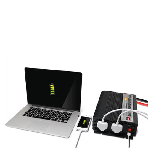 Maypole 1000W Power Inverter DC 12V to 230V AC Converter with AC Outlet and 5V 2.1A USB Car Charger MP56100 - Mid-Ulster Rotating Electrics Ltd