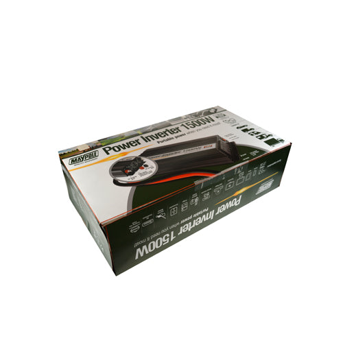 Maypole 1500W Power Inverter DC 12V to 230V AC Converter with AC Outlet and 5V 2.1A USB Car Charger MP56150 - Mid-Ulster Rotating Electrics Ltd