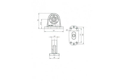Flush Outline Marker Lamp Light Ip66 Rated White Red Maypole Was 12V 24V Mp8715B - Mid-Ulster Rotating Electrics Ltd