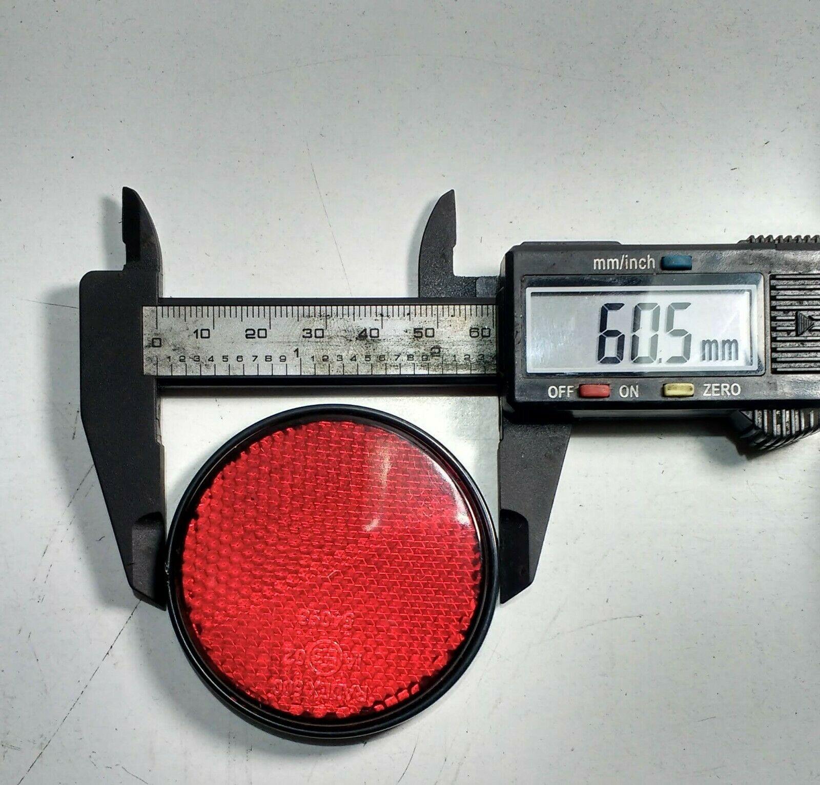 2 X Rear Red Reflector Trailer Truck Horsebox Tractor Round Maypole Mp854SSB - Mid-Ulster Rotating Electrics Ltd