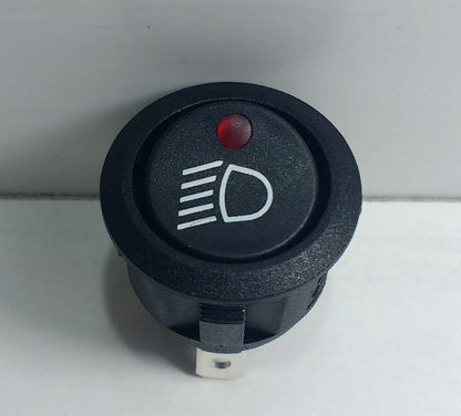 On Off Rocker Switch Round 12V Red Led Headlight Driving Lamp Logo Cargo 182386 - Mid-Ulster Rotating Electrics Ltd