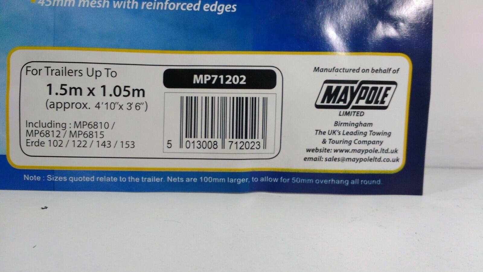 Heavy Duty Trailer Cargo Net Cover To Fit Erde Trailers Genuine Maypole Mp71202 - Mid-Ulster Rotating Electrics Ltd