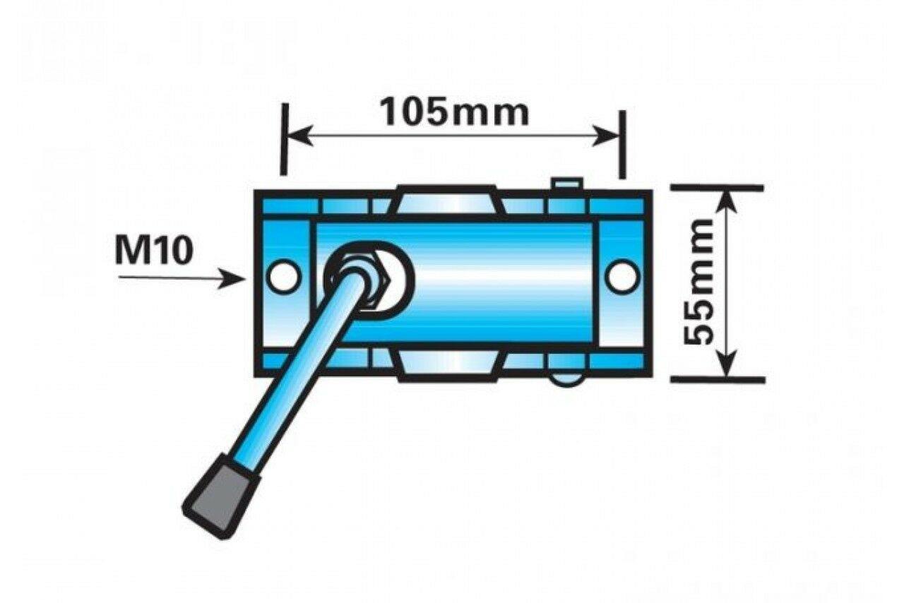 Split Clamp Pressed Steel 42Mm Trailer Jockey Wheel, Prop Stand Maypole Mp427 - Mid-Ulster Rotating Electrics Ltd
