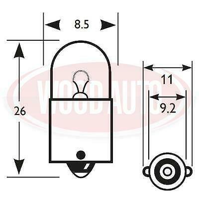 10X Indicator Bulbs Non-Halogen Automotive 12V 4W Ba9S Wood Auto Blb233 - Mid-Ulster Rotating Electrics Ltd