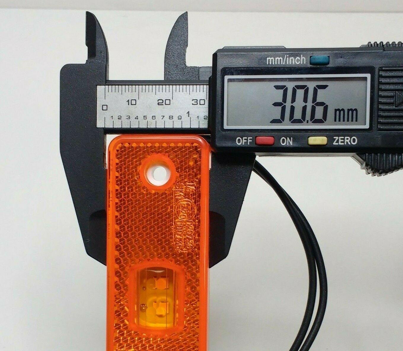 Amber Led Side Marker Lamp Light With Reflector Was 12V 24V Maypole Mp8775B - Mid-Ulster Rotating Electrics Ltd