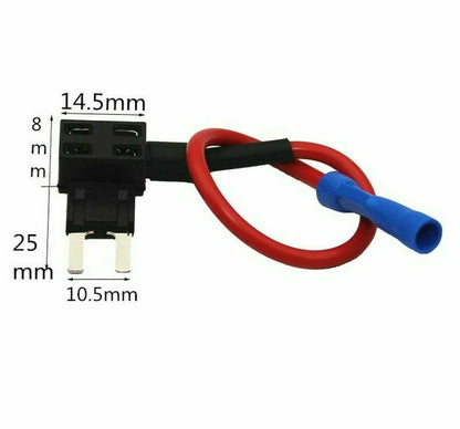 2 x Add A Fuse Circuit Piggy Back Tap Mini Blade Holder 12v 24v ADFUSEmini10a - Mid-Ulster Rotating Electrics Ltd