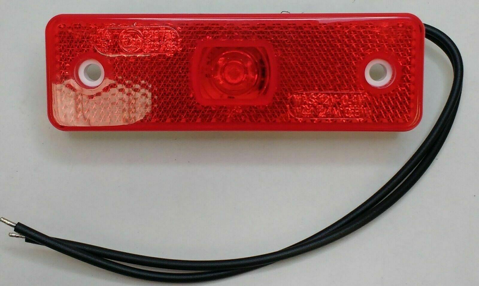 2 X Red Rear Marker Lamp Led Light With Reflector Was 12V 24V Maypole Mp8777B - Mid-Ulster Rotating Electrics Ltd