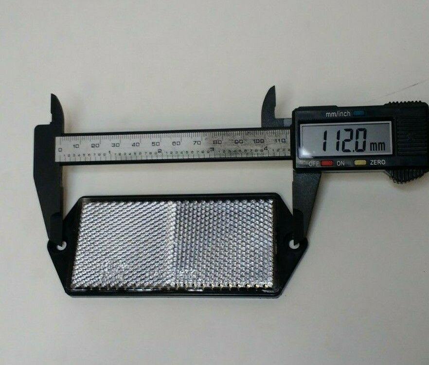 2 X Front Clear Screw On Reflector Trailer Horsebox Rectangle Maypole Mp8856B - Mid-Ulster Rotating Electrics Ltd