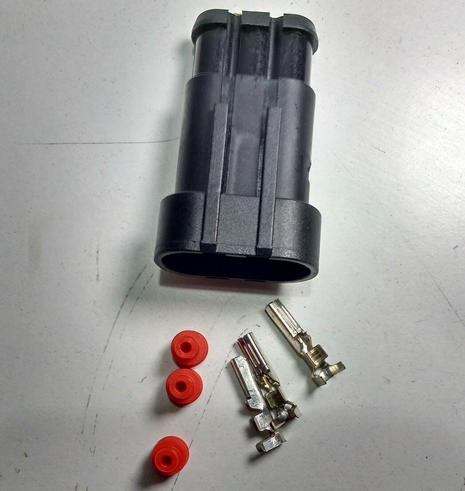 3 Way Superseal Plug Kit Connector Waterproof Marine Lorry Cargo 12V 24V - Mid-Ulster Rotating Electrics Ltd