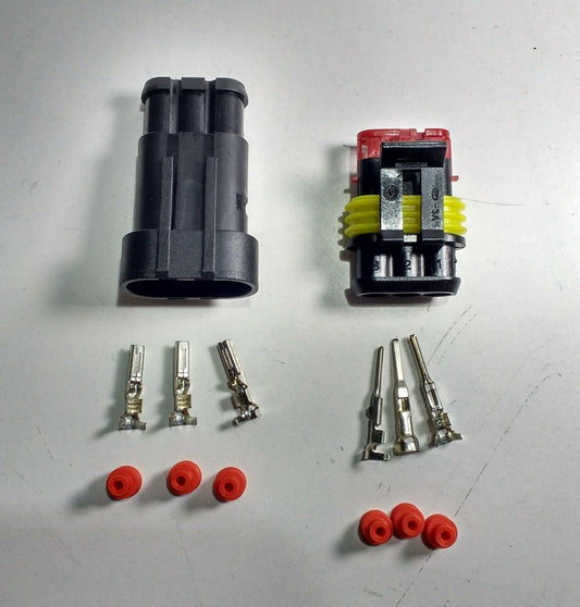 3 Way Superseal Plug Kit Connector Waterproof Marine Lorry Cargo 12V 24V - Mid-Ulster Rotating Electrics Ltd