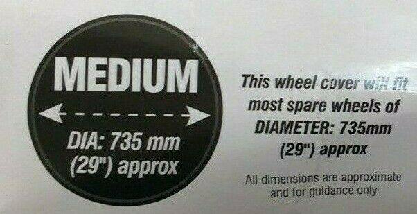 Rear Spare Wheel Cover Weather Proof 29" 735Mm 4X4 Car Suv Mpv Maypole Mp94429 - Mid-Ulster Rotating Electrics Ltd