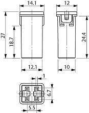 20 Amp Pal Japanese Fuse Slow Blow Jcase Series Blue 12V 24V 32V Cargo 192105 - Mid-Ulster Rotating Electrics Ltd