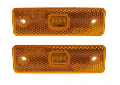 2 X Amber Led Side Marker Lamp Light With Reflector 12V 24V Was Maypole Mp8775B - Mid-Ulster Rotating Electrics Ltd