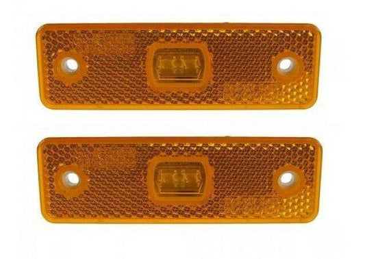 2 X Amber Led Side Marker Lamp Light With Reflector 12V 24V Was Maypole Mp8775B - Mid-Ulster Rotating Electrics Ltd