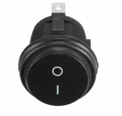On/Off Rocker Switch 12V 24V Plain Round Circular Waterproof Mure Sw.Wtr.1Plain - Mid-Ulster Rotating Electrics Ltd