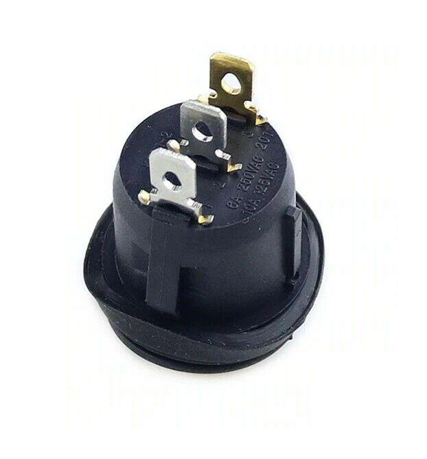 On/Off Rocker Switch Yellow Round Waterproof 12V Amber Mure Sw.Wtr.1Yellow - Mid-Ulster Rotating Electrics Ltd