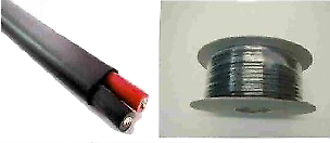 30M Reel 25 Amp 2 Core Flat Twin Automarine 12V 24V Thin Wall Car Cable Wire - Mid-Ulster Rotating Electrics Ltd