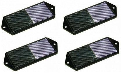 4 X Front White Screw On Reflector Trailer Horsebox Rectangle Maypole Mp8856B - Mid-Ulster Rotating Electrics Ltd