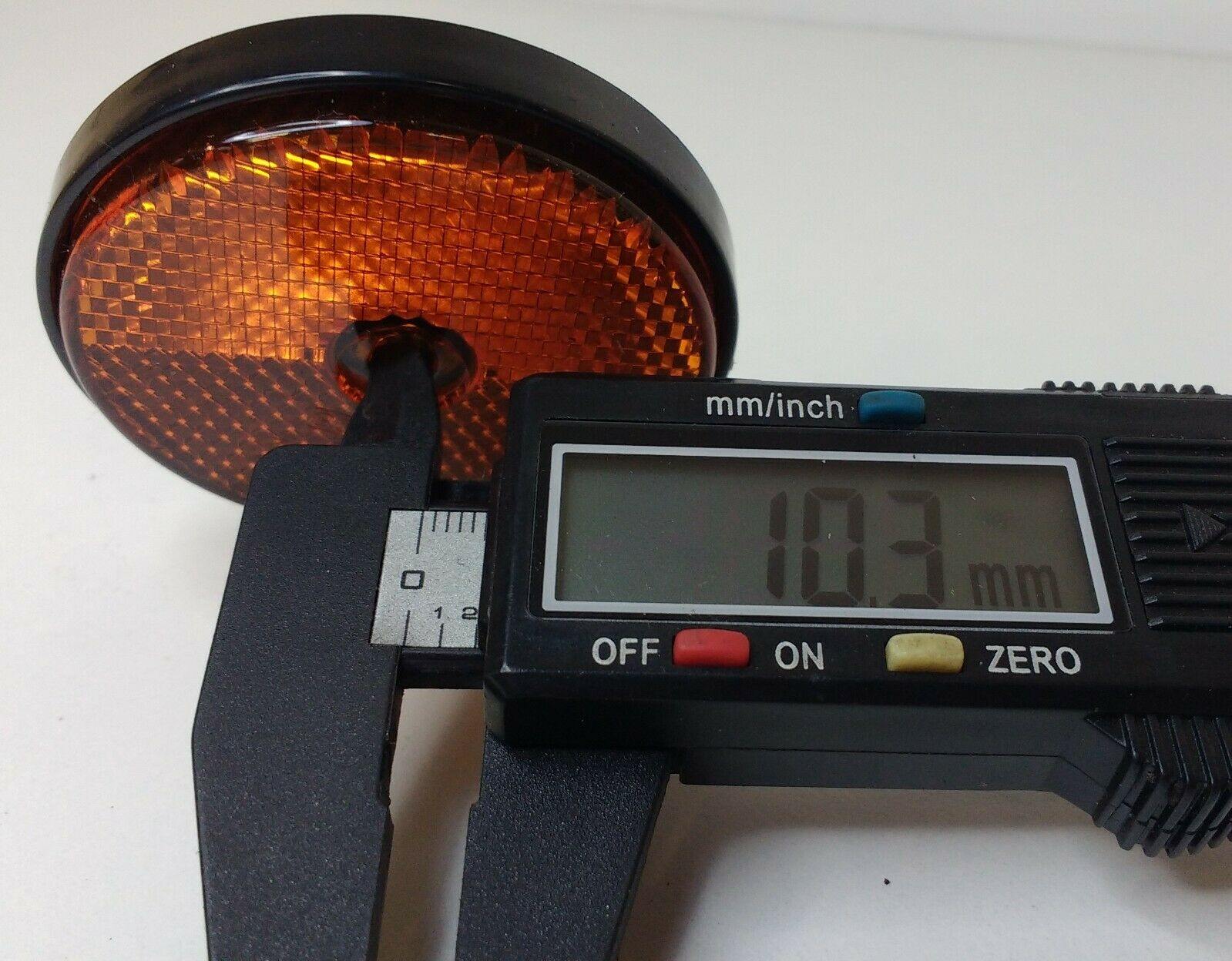 2 Side Amber Reflector Screw Trailer Truck Horsebox Tractor Round Maypole Mp155 - Mid-Ulster Rotating Electrics Ltd