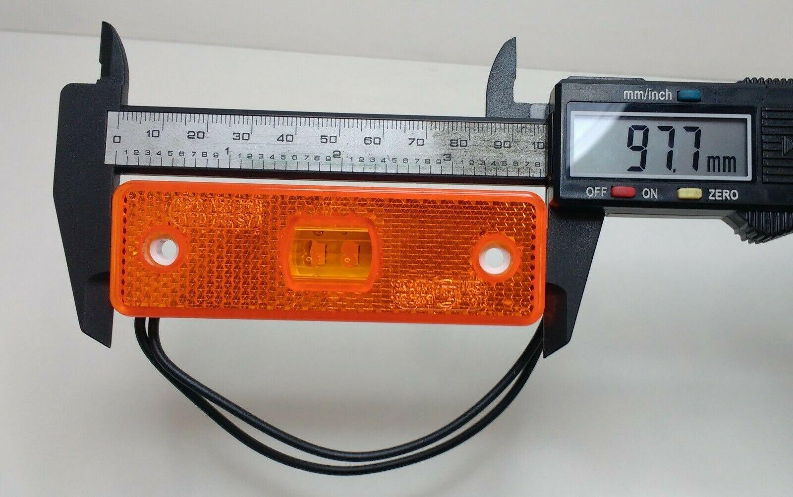 Amber Led Side Marker Lamp Light With Reflector Was 12V 24V Maypole Mp8775B - Mid-Ulster Rotating Electrics Ltd
