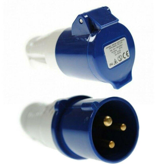 3 Pin Caravan Plug & Socket In Line 16A 230V For Mains Genuine Maypole Mp372 73 - Mid-Ulster Rotating Electrics Ltd