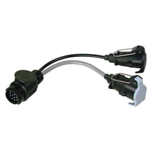 12V Caravan Trailer Adaptor Lead 13 Pin Vehicle to 7 Pin 12N & 12S Maypole MP603 - Mid-Ulster Rotating Electrics Ltd