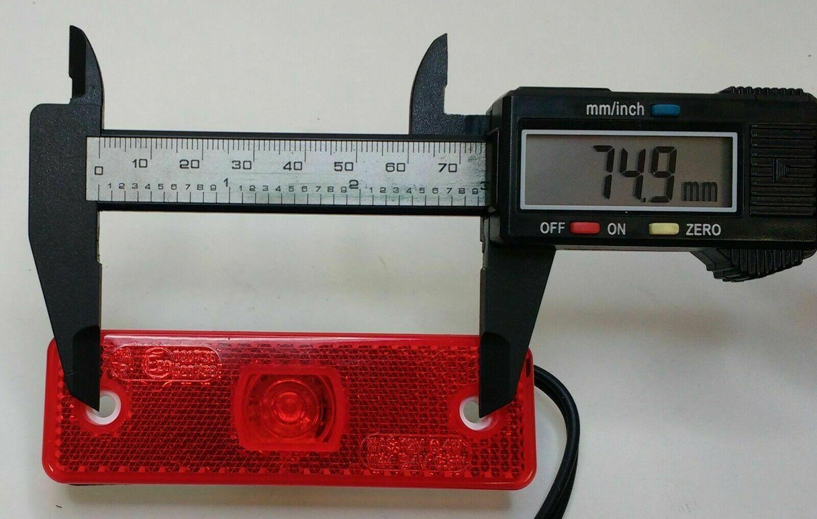 4 X Red Rear Marker Lamp Led Light With Reflector Was 12V 24V Maypole Mp8777B - Mid-Ulster Rotating Electrics Ltd