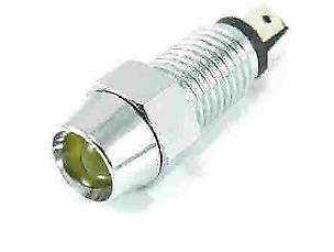 Amber Led Warning Light Round Yellow 12V Fits 8Mm Hole Robinson K174 - Mid-Ulster Rotating Electrics Ltd